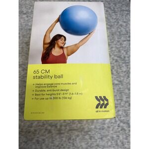 All in Motion 65 CM Stability Ball Blue‎ Anti Burst Durable Exercise Fitness